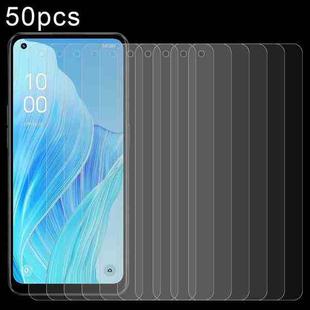 For OPPO Reno9 A 50pcs 0.26mm 9H 2.5D Tempered Glass Film