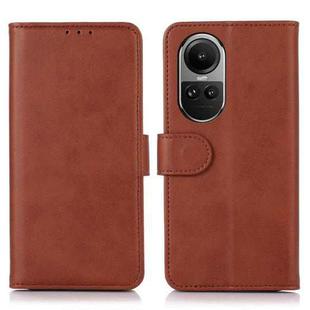 For OPPO Reno10 / Reno10 Pro Global Cow Texture Flip Leather Phone Case(Brown)