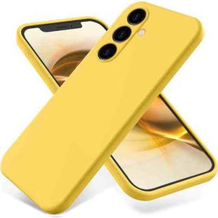 For Samsung Galaxy S23 FE 5G Pure Color Liquid Silicone Shockproof Phone Case(Yellow)