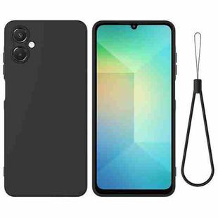 For Samsung Galaxy A06 5G Pure Color Liquid Silicone Shockproof Phone Case(Black)