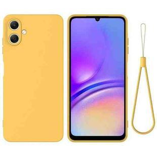 For Samsung Galaxy A07 4G Solid Color Liquid Silicone Dropproof Full Coverage Phone Case(Yellow)