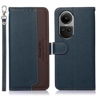 For OPPO Reno10 / Reno10 Pro Global KHAZNEH Litchi Texture Leather RFID Phone Case(Blue)