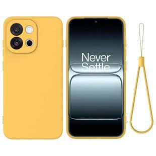 For OnePlus 13T / 13s Pure Color Liquid Silicone Shockproof Phone Case(Yellow)