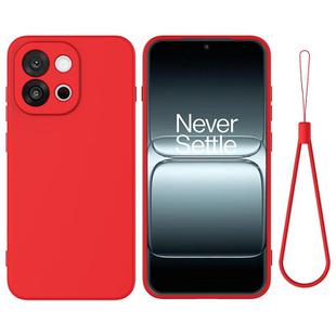 For OnePlus 13T / 13s Pure Color Liquid Silicone Shockproof Phone Case(Red)