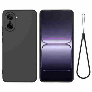 For OnePlus Nord CE5 / Ace 5 Racing Pure Color Liquid Silicone Shockproof Phone Case(Black)