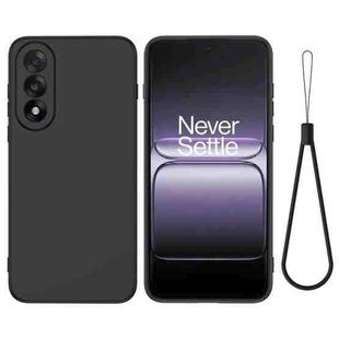 For OnePlus Nord 5 / Ace 5 Ultra Pure Color Liquid Silicone Shockproof Phone Case(Black)