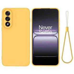 For OnePlus Nord 5 / Ace 5 Ultra Pure Color Liquid Silicone Shockproof Phone Case(Yellow)