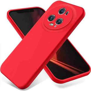 For Honor Magic5 Pro Pure Color Liquid Silicone Shockproof Phone Case(Red)