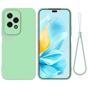 For Honor 200 Lite Global Pure Color Liquid Silicone Shockproof Phone Case(Green)