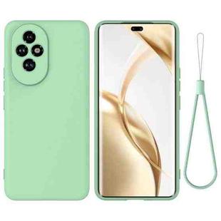 For Honor 200 Pure Color Liquid Silicone Shockproof Phone Case(Green)