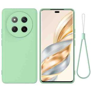 For Honor X60 Pro Pure Color Liquid Silicone Shockproof Phone Case(Green)