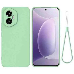 For Honor 300 Pure Color Liquid Silicone Shockproof Phone Case(Green)