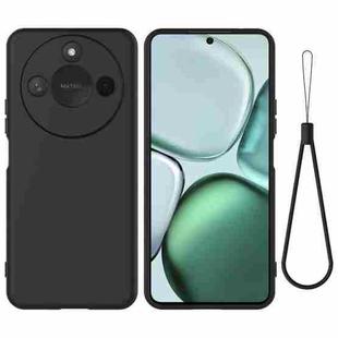 For Honor X9c Smart / X60 Pure Color Liquid Silicone Shockproof Phone Case(Black)