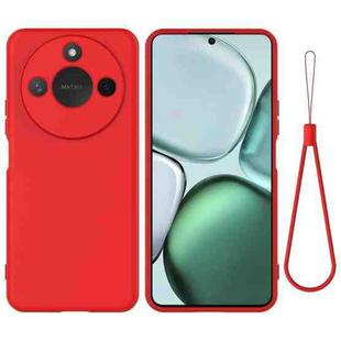 For Honor X9c Smart / X60 Pure Color Liquid Silicone Shockproof Phone Case(Red)