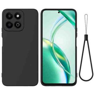 For Honor X6b 5G / Play 60 Plus Pure Color Liquid Silicone Shockproof Phone Case(Black)