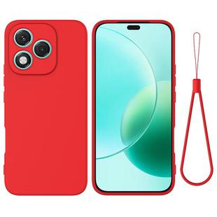 For Honor 400 Lite Pure Color Liquid Silicone Shockproof Phone Case(Red)