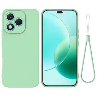 For Honor 400 Lite Pure Color Liquid Silicone Shockproof Phone Case(Green)