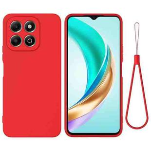 For Honor X6c 4G Solid Color Liquid Silicone Dropproof Full Coverage Phone Case(Red)