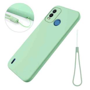 For Nokia G11 Plus Pure Color Liquid Silicone Shockproof Phone Case(Green)