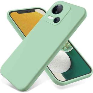 For Tecno Spark 10 5G Pure Color Liquid Silicone Shockproof Phone Case(Green)