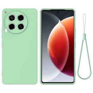 For Tecno Camon 30 4G Pure Color Liquid Silicone Shockproof Phone Case(Green)