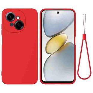 For Tecno Pop 9 4G / Spark Go 1 Pure Color Liquid Silicone Shockproof Phone Case(Red)