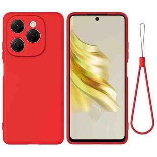 For Tecno Spark 20 Pro 5G Pure Color Liquid Silicone Shockproof Phone Case(Red)