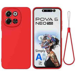 For Tecno Spark 30 5G / Pova 6 Neo 5G Pure Color Liquid Silicone Shockproof Phone Case(Red)