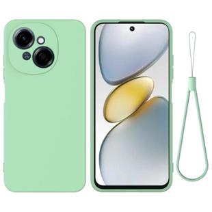 For Tecno Spark Go 2025 Solid Color Liquid Silicone Dropproof Full Coverage Phone Case(Green)