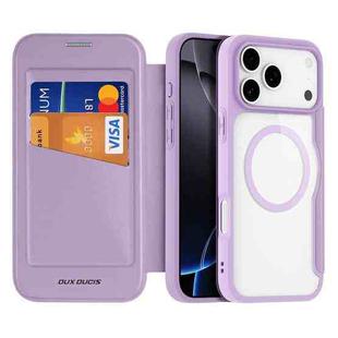 For iPhone 17 Pro Max DUX DUCIS Skin X Pro Series Magsafe PC + TPU Phone Leather Case(Purple)