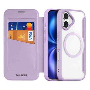 For iPhone 17 DUX DUCIS Skin X Pro Series Magsafe PC + TPU Phone Leather Case(Purple)
