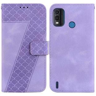 For Nokia G11 Plus 7-shaped Embossed Leather Phone Case(Purple)