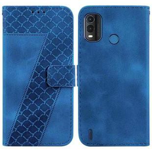 For Nokia G11 Plus 7-shaped Embossed Leather Phone Case(Blue)