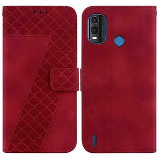 For Nokia G11 Plus 7-shaped Embossed Leather Phone Case(Red)