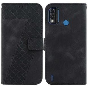 For Nokia G11 Plus 7-shaped Embossed Leather Phone Case(Black)