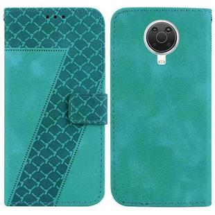 For Nokia G10/G20 7-shaped Embossed Leather Phone Case(Green)