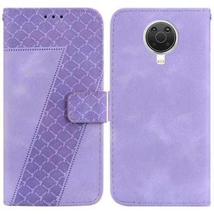 For Nokia G10/G20 7-shaped Embossed Leather Phone Case(Purple)