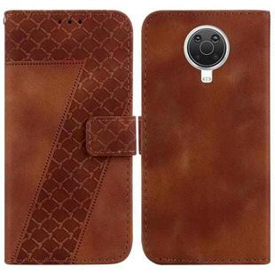 For Nokia G10/G20 7-shaped Embossed Leather Phone Case(Brown)