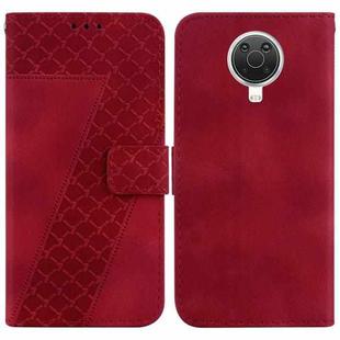 For Nokia G10/G20 7-shaped Embossed Leather Phone Case(Red)