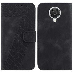 For Nokia G10/G20 7-shaped Embossed Leather Phone Case(Black)