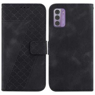 For Nokia G42 7-shaped Embossed Leather Phone Case(Black)