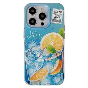 For iPhone 13 Pro Max Orange TPU Hybrid PC Phone Case(Blue)