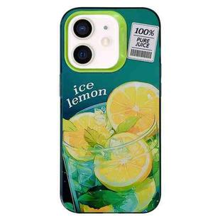 For iPhone 11 Orange TPU Hybrid PC Phone Case(Green)