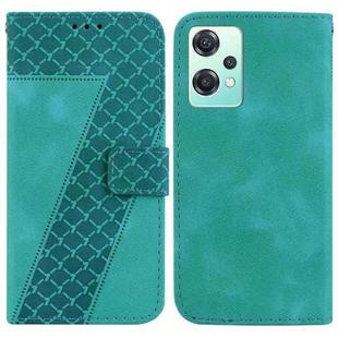 For OnePlus Nord CE 2 Lite 5G 7-shaped Embossed Leather Phone Case(Green)