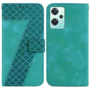 For OnePlus Nord CE 2 Lite 5G Seven-shaped Embossed Leather Phone Case(Green)