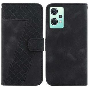 For OnePlus Nord CE 2 Lite 5G Seven-shaped Embossed Leather Phone Case(Black)