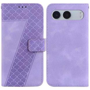 For OnePlus Nord 4 Seven-shaped Embossed Leather Phone Case(Purple)