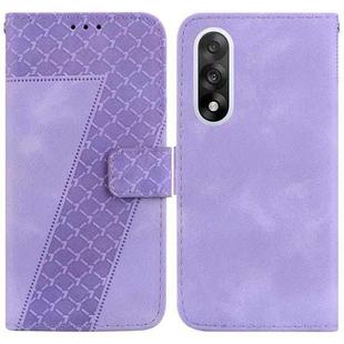 For OnePlus Ace 5 Ultra / Nord 5 5G Seven-shaped Embossed Leather Phone Case(Purple)