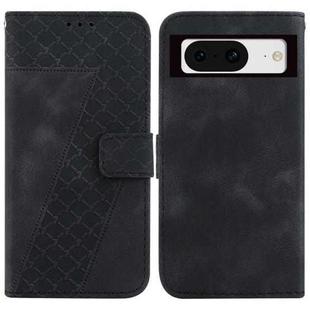 For Google Pixel 8 7-shaped Embossed Leather Phone Case(Black)