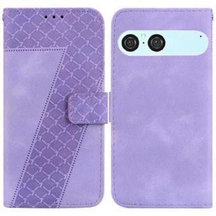 For Sony Xperia 10 VII Seven-shaped Embossed Leather Phone Case(Purple)